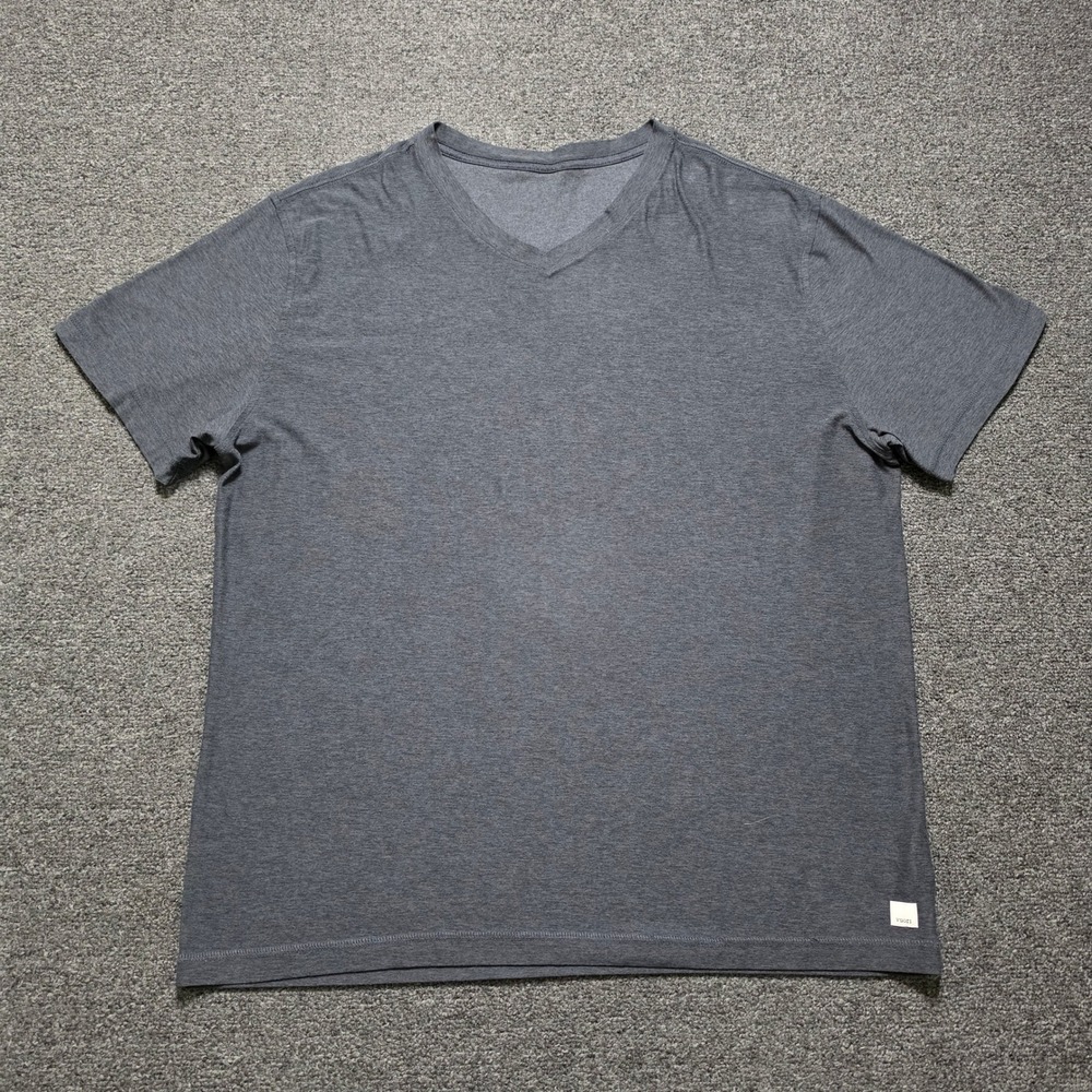Vuori Tuvalu V-Neck Tee Blue Heather Mens XL V1032 Short‎ Sleeve Shirt Training